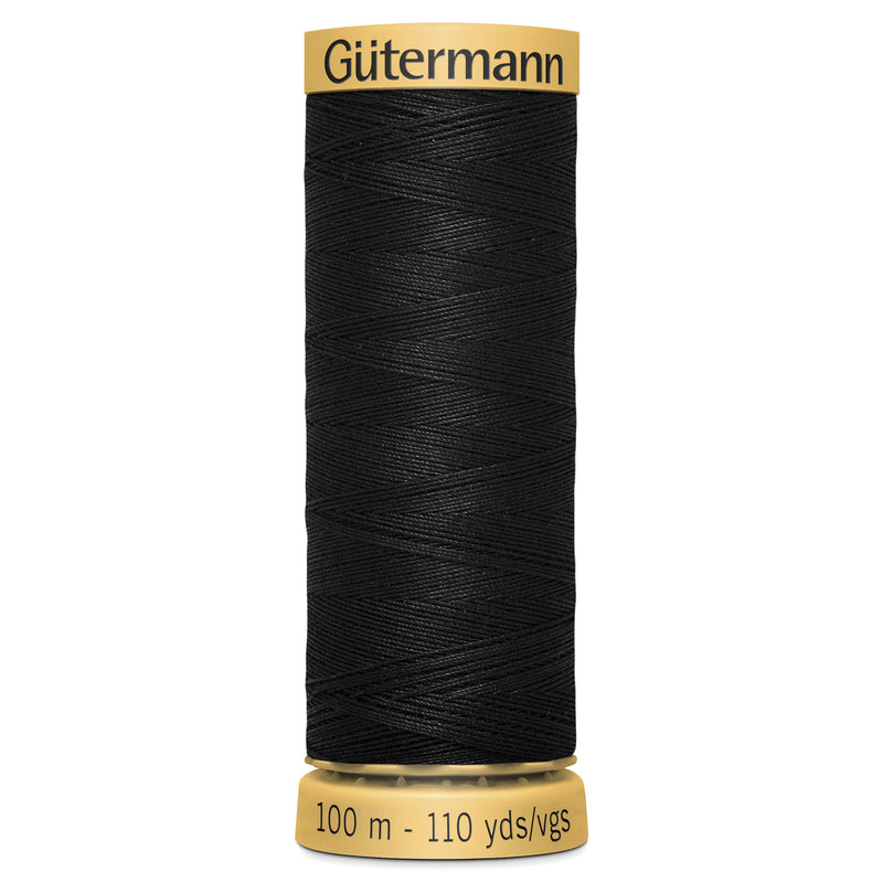 Load image into Gallery viewer, Gutermann 100% Natural Cotton - 100m Shade Black 5201