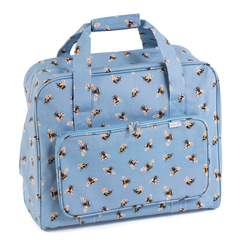 Load image into Gallery viewer, Sewing Machine Bag: Matt PVC: Blue Bee
