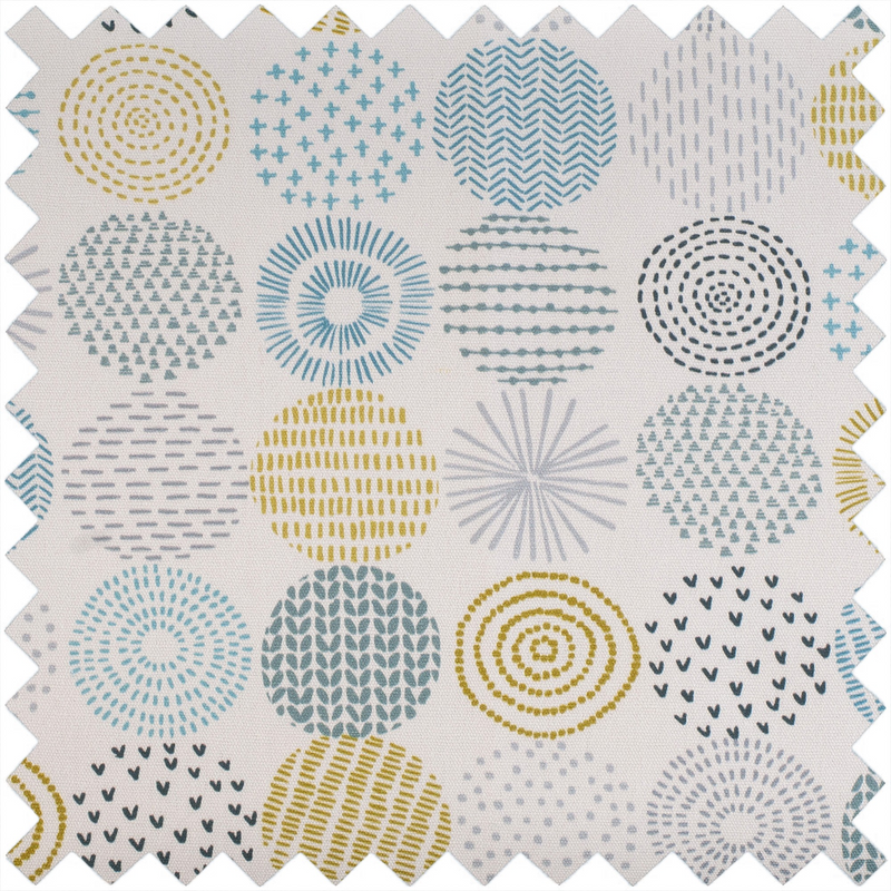 Load image into Gallery viewer, Sewing Machine Bag: Green/Blue Circle Pattern