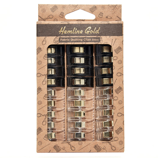Hemline Gold Fabric Clips