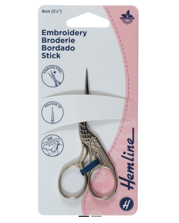 Load image into Gallery viewer, Embroidery Stork Scissors Gold
