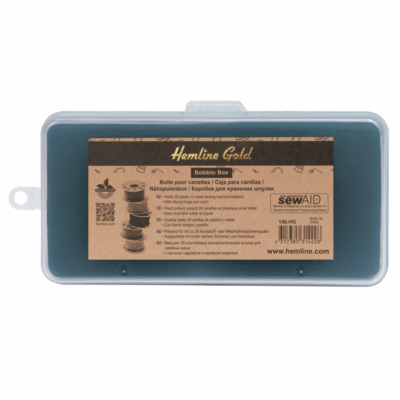 Load image into Gallery viewer, Hemline Gold Bobbin Box: with Tray
