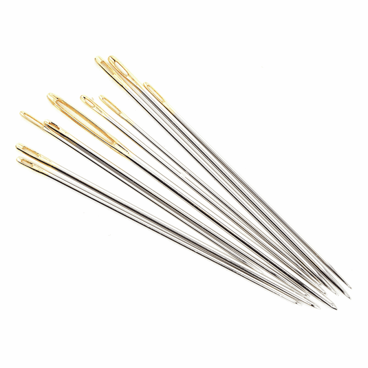 Hemline Gold Hand Sewing Needles: Premium: Assorted Sizes: 10 Pieces