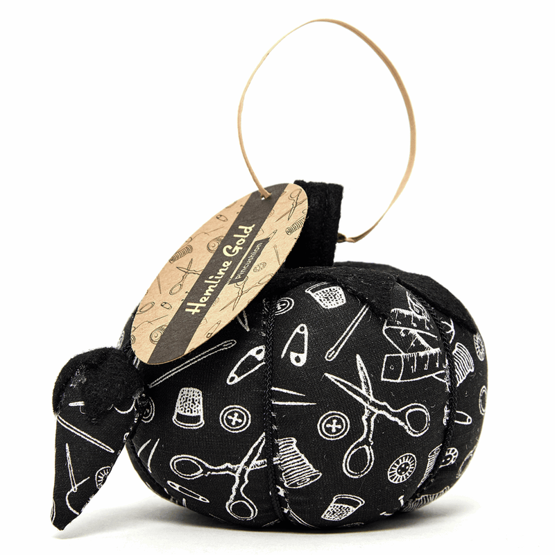 Load image into Gallery viewer, Hemline Gold Pincushion: Tomato: Hemline Gold Notions Print