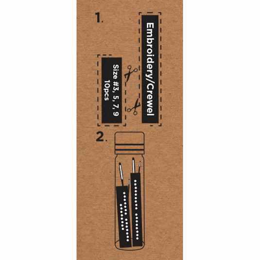  Hemline Gold Hand Sewing Needles: Premium: Embroidery: Sizes 3-9