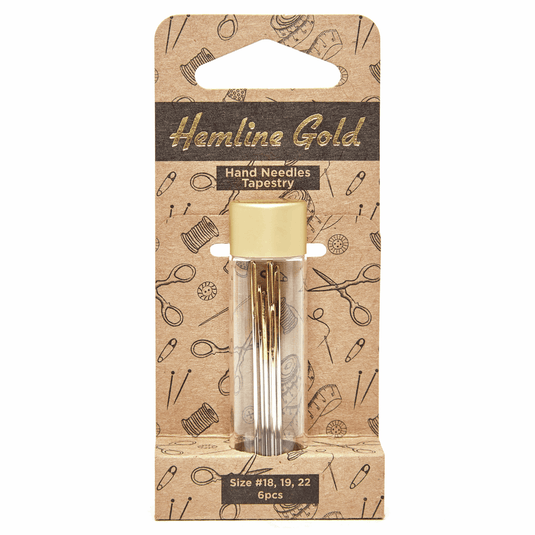  Hemline Gold Hand Sewing Needles: Premium: Tapestry