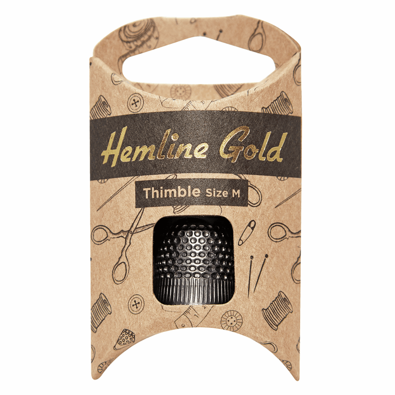Load image into Gallery viewer, Hemline Gold Thimble: Premium Quality: Medium: Black