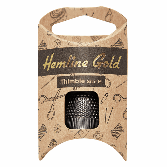 Hemline Gold Thimble: Premium Quality: Medium: Black