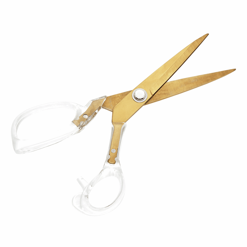 Load image into Gallery viewer, Scissors: Dressmaking Scissors: Acrylic Handle: 20cm/8in: Brushed Gold
