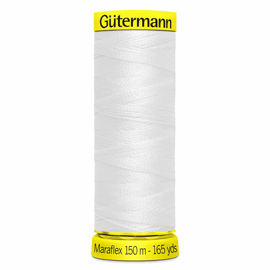 Gütermann Maraflex Stretch Thread 150m White