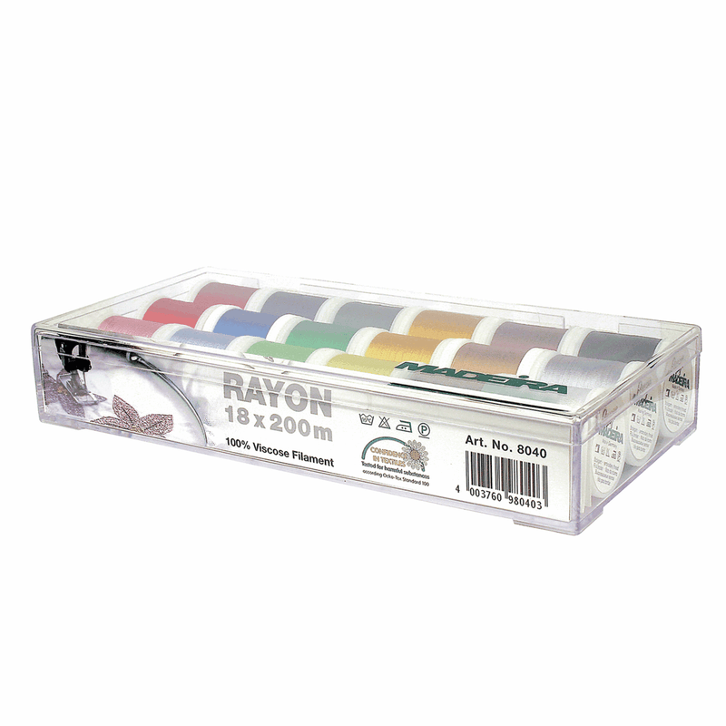 Load image into Gallery viewer, Madeira Rayon: 18 x 200m Spools - Variety Pack