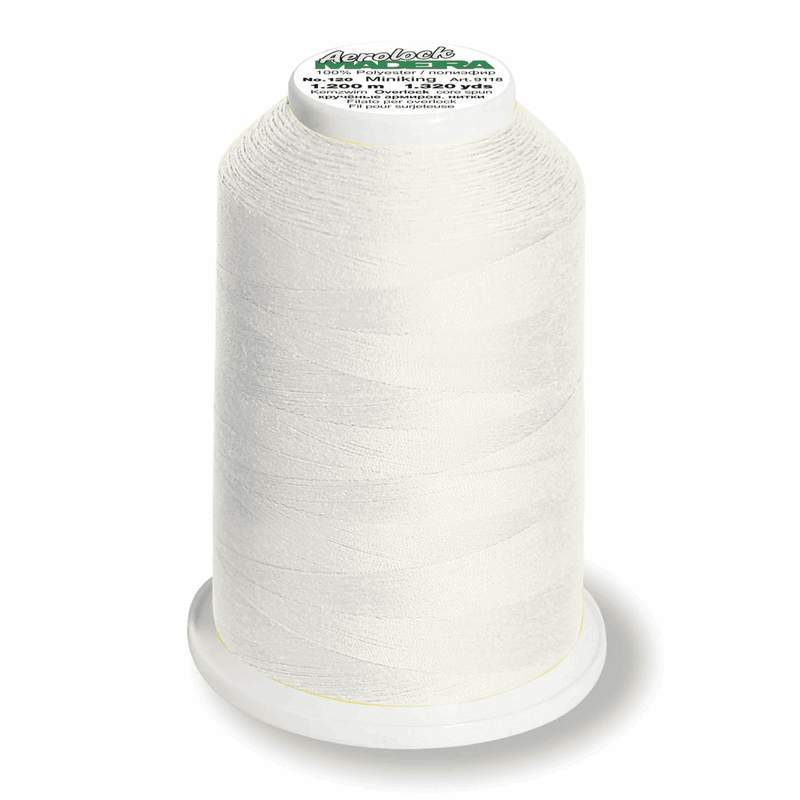 Load image into Gallery viewer, Madeira Aerolock overlocker thread 8020 Natural White: 2,500m
