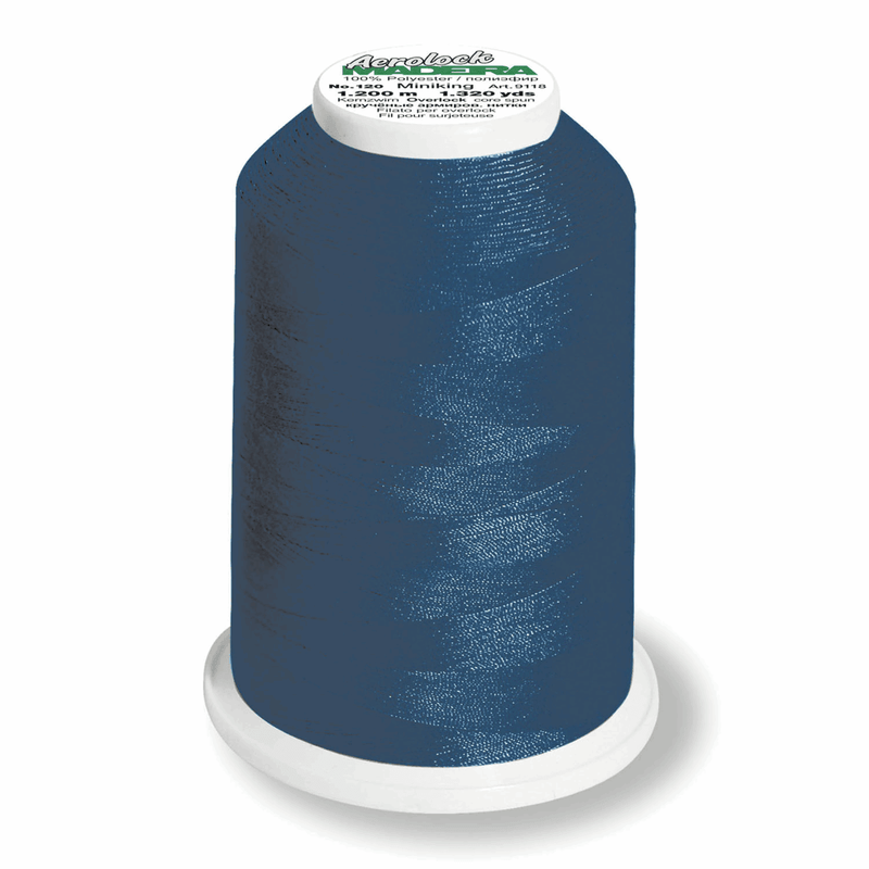 Load image into Gallery viewer, Madeira Aerolock overlocker thread 8420 Navy Blue: 2,500m