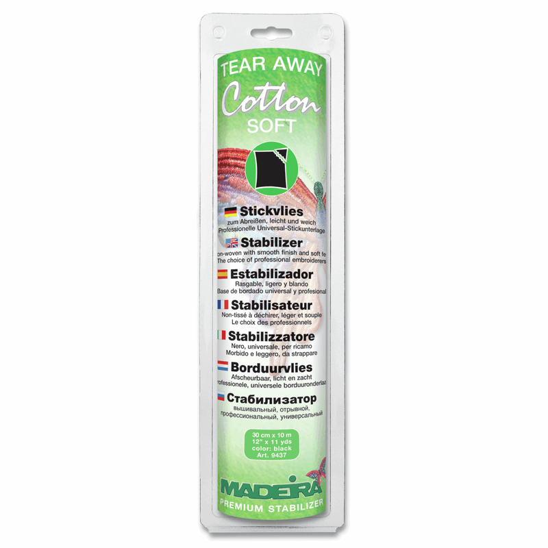 Load image into Gallery viewer, Madeira Stabilizer: Tear-Away: Cotton Soft: 30cm x 10m: Black