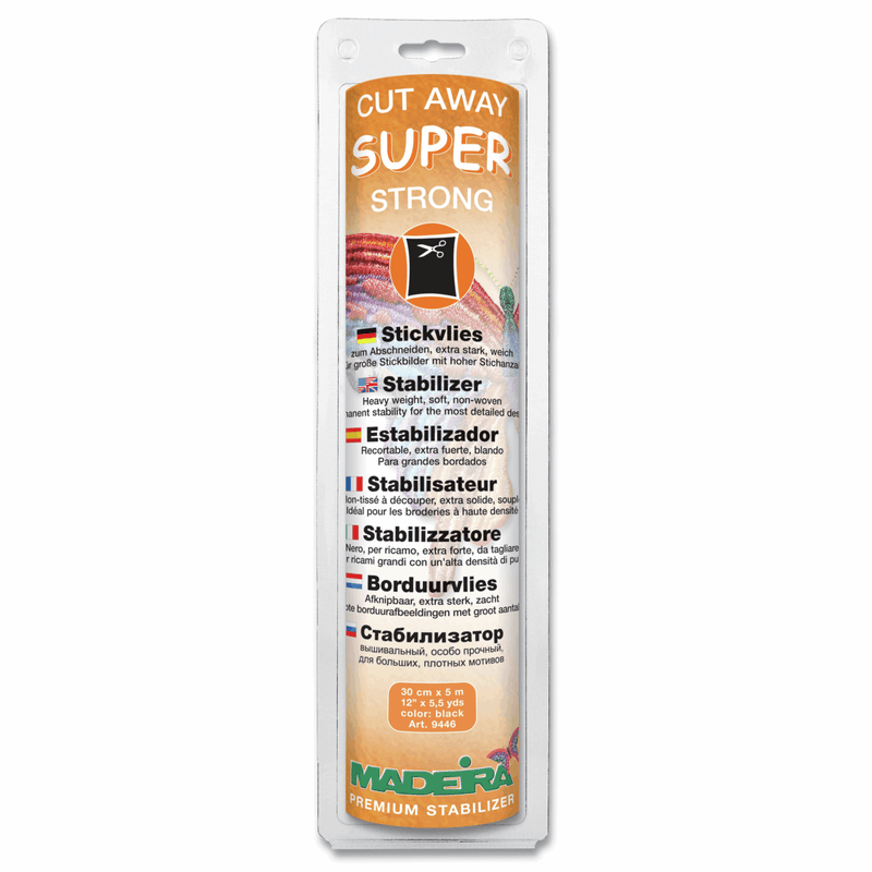 Load image into Gallery viewer, Madeira Stabilizer Black Cut-Away: Super Strong: 30cm x 5m