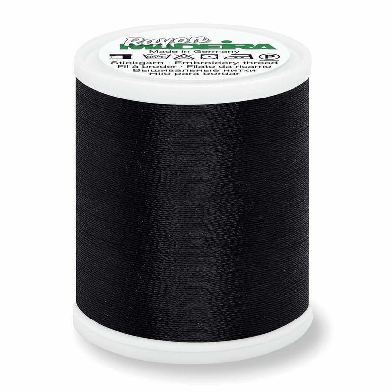 Load image into Gallery viewer, Madeira Rayon Embroidery Thread 1000m Col.1000 Black