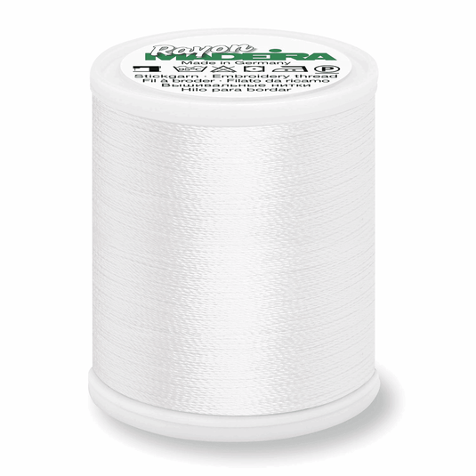 Madeira Rayon Embroidery Thread 1000m Col.1001 White