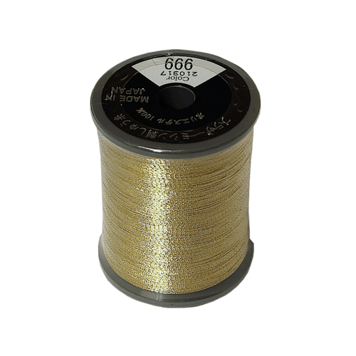 Brother Metallic Embroidery Thread 300m Col.999 - Gold