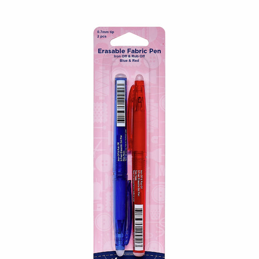 Erasable fabric pen iron off & rub off
