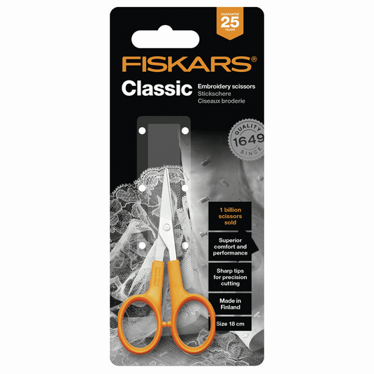 Fiskars Classic Embroidery Scissors 10cm 