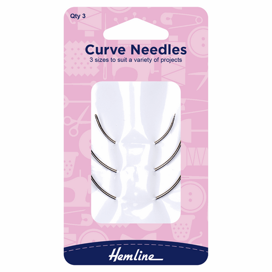 Hand Sewing Needles: Curved Set: 3 Pieces