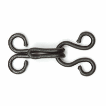 Load image into Gallery viewer, Hooks and Eyes: Black: Size 2