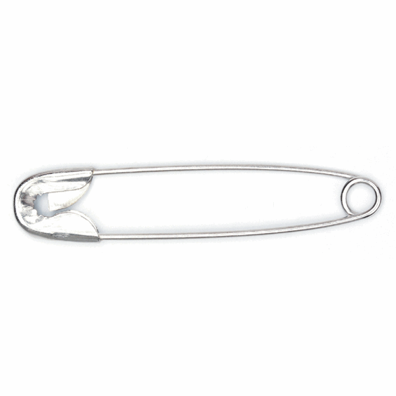 Load image into Gallery viewer, Safety Pins: 46mm: Nickel: 18 Pieces