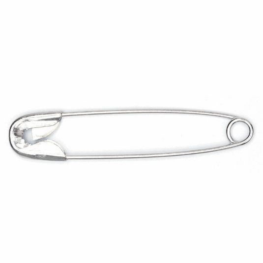 Safety Pins: 46mm: Nickel: 18 Pieces