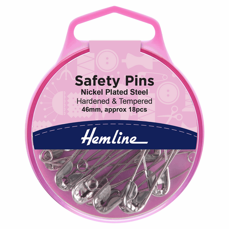 Load image into Gallery viewer, Safety Pins: 46mm: Nickel: 18 Pieces
