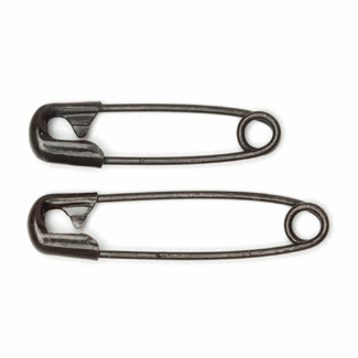 Load image into Gallery viewer, Safety Pins: Assorted: Black: 50 Pieces
