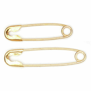 Load image into Gallery viewer, Safety Pins: Brass: 19mm/23mm: 50 Pieces
