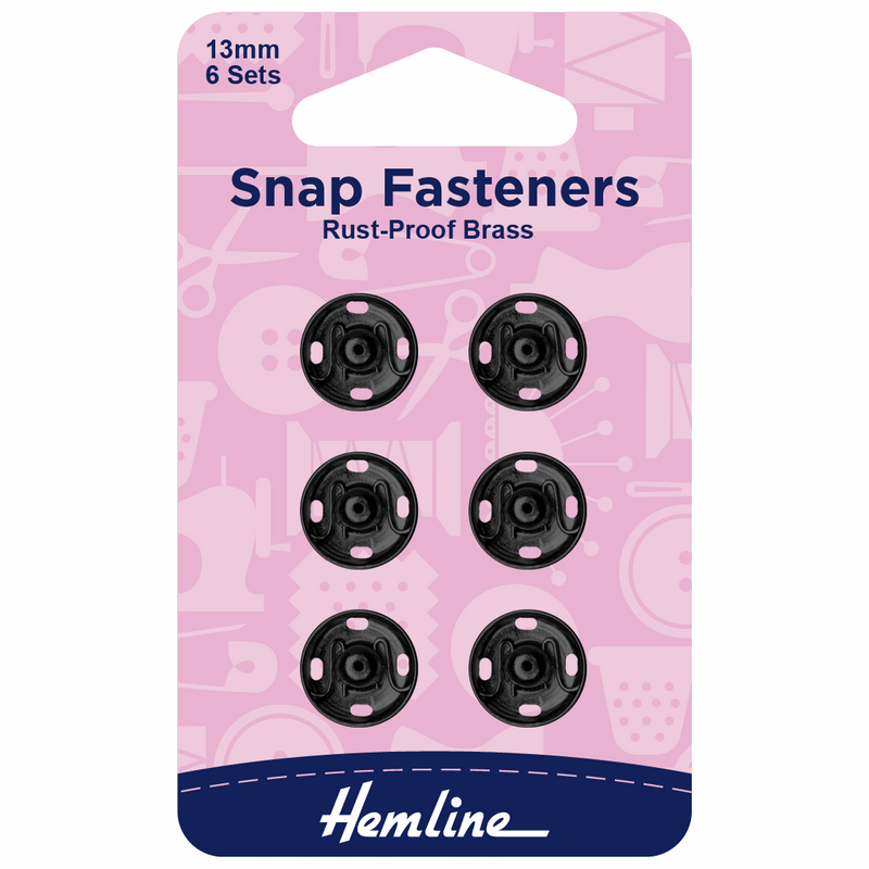 Load image into Gallery viewer, Snap Fasteners 13mm Black