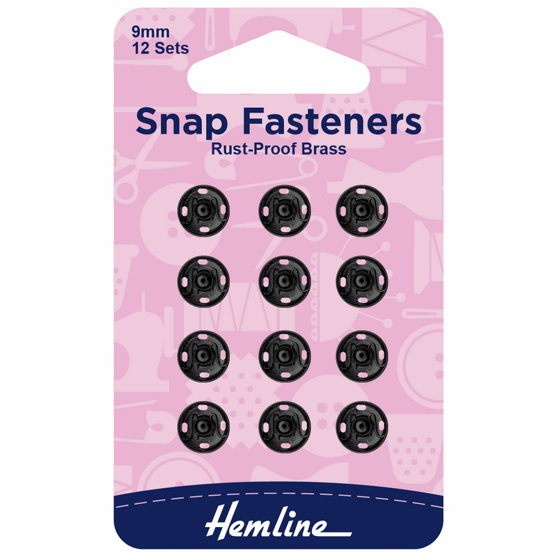 Load image into Gallery viewer, Snap Fasteners 9mm Black