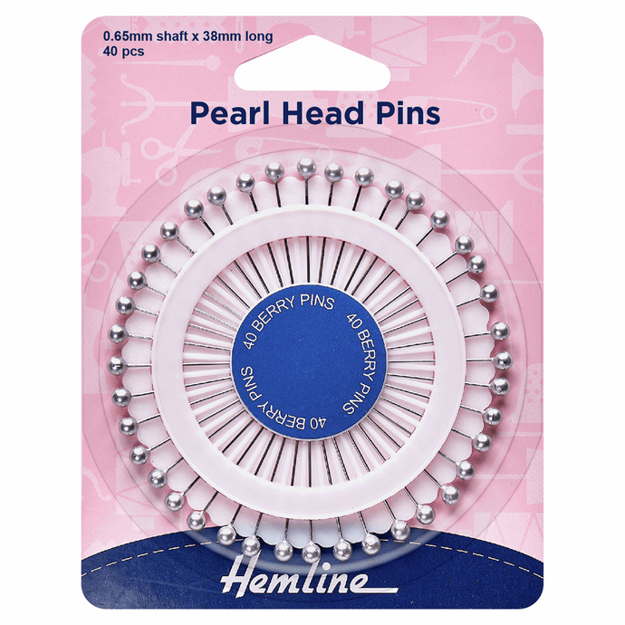 Pins: Pearl Head: Assorted: 38mm: Silver