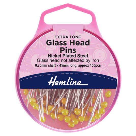 Pins: Quilters Glass Head Extra Long