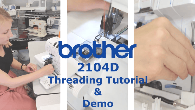 Brother 2104D Overlocker - Threading Tutorial & Demo