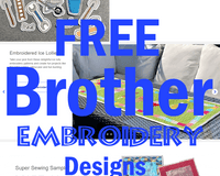 FREE Brother Embroidery Designs each month!