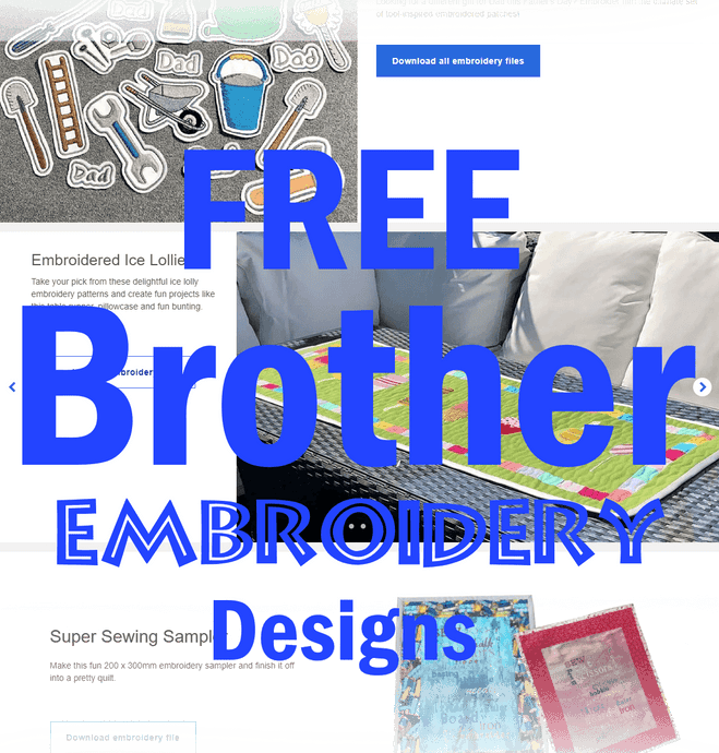 FREE Brother Embroidery Designs each month!