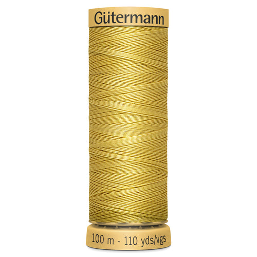 Gutermann 100% Natural Cotton - 100m Shade Yellow 0758