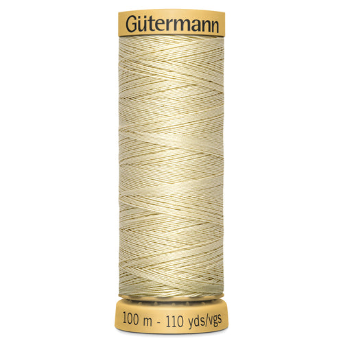 Gutermann 100% Natural Cotton - 100m Shade Cream 0828