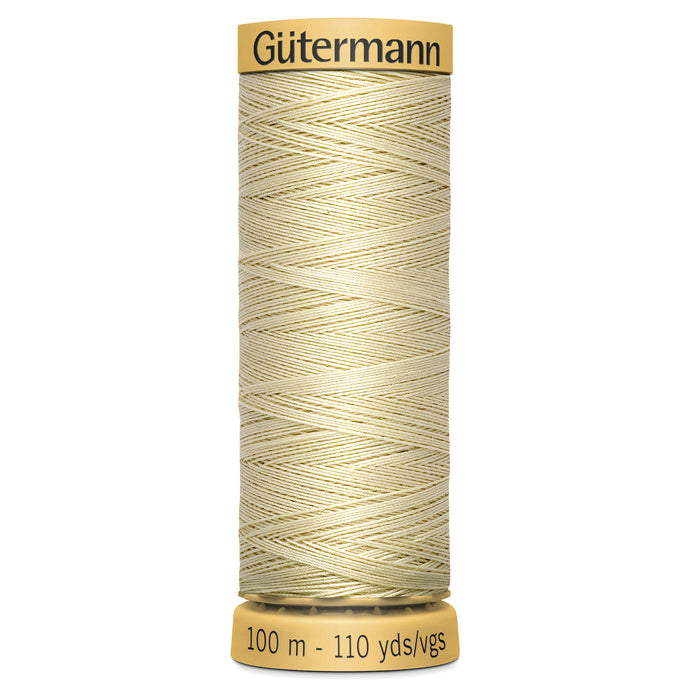 Gutermann 100% Natural Cotton - 100m Shade Cream 0828
