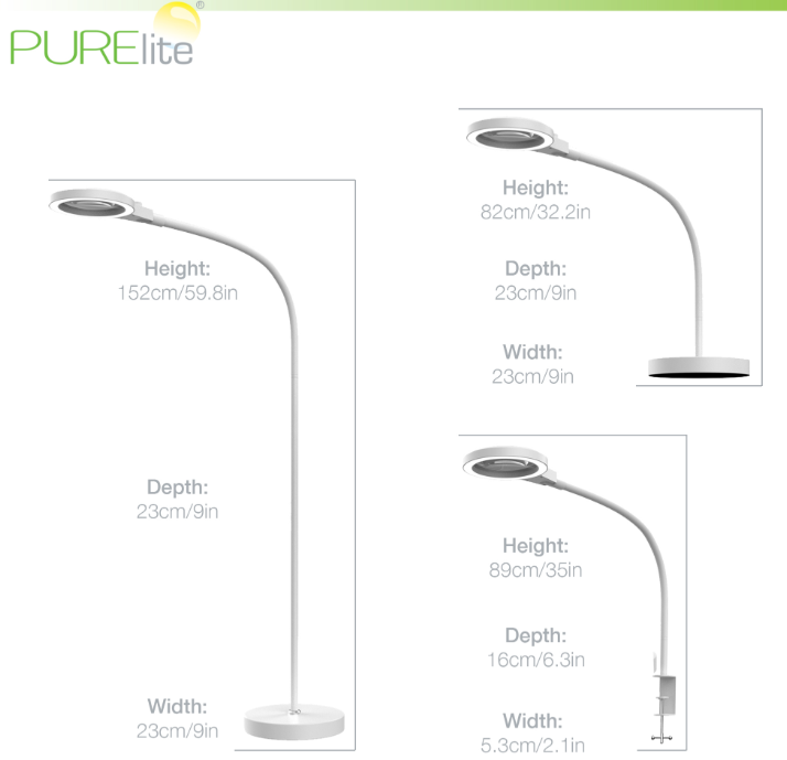 Load image into Gallery viewer, PURElite Apollo 3 in 1 Magnifying Lamp
