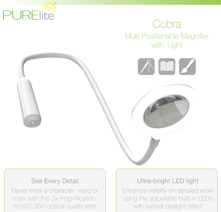 Load image into Gallery viewer, PURElite Cobra Magnifying Light
