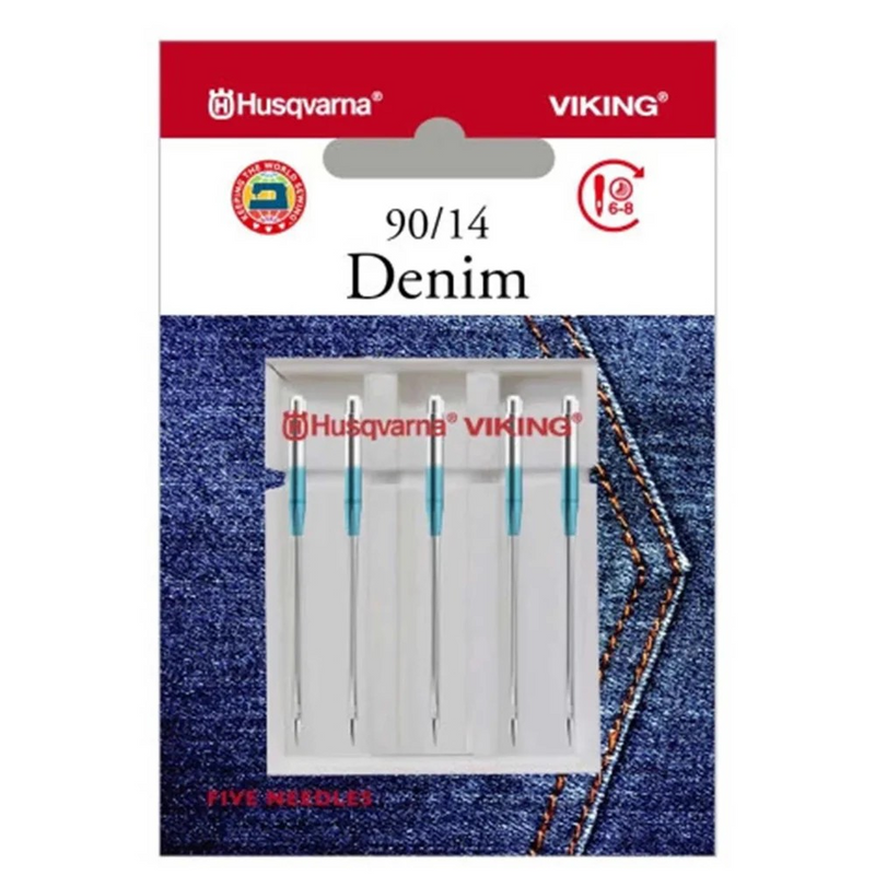 Load image into Gallery viewer, Husqvarna Viking Denim Domestic Sewing Machine Needles
