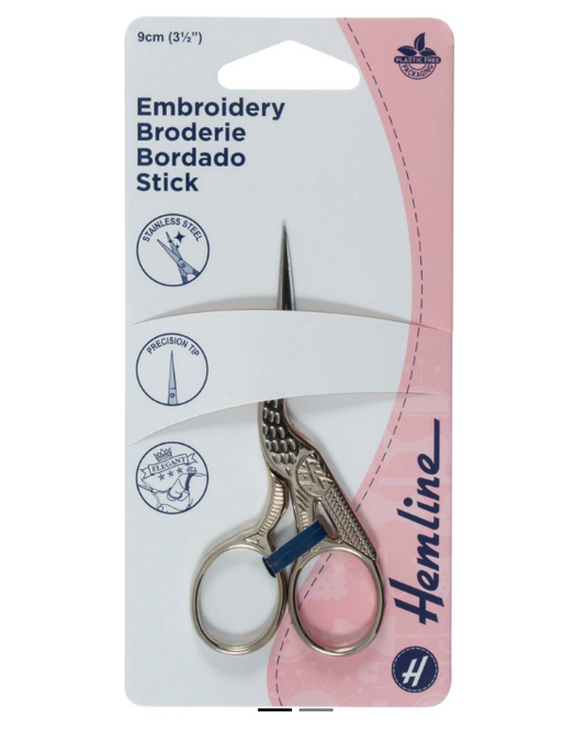 Embroidery Stork Scissors Gold