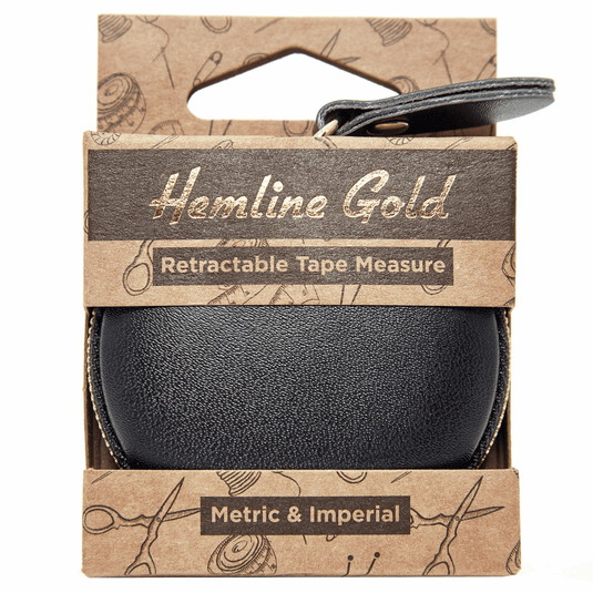 Hemline Gold Tape Measure: Retractable: 150cm/60in