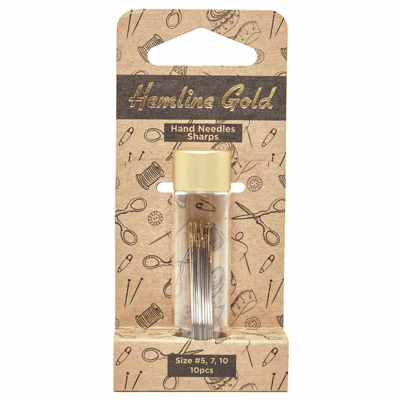 Load image into Gallery viewer, Hemline Gold Hand Sewing Needles: Premium: Sharps: Sizes 5-10
