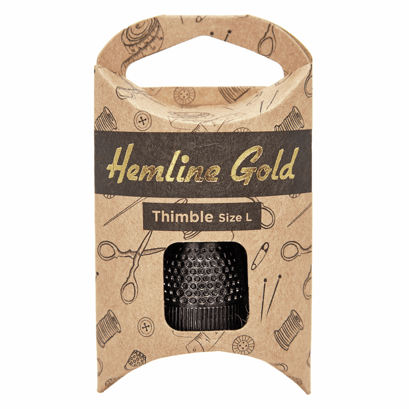 Load image into Gallery viewer, Hemline Gold Thimble: Premium Quality - Large: Black
