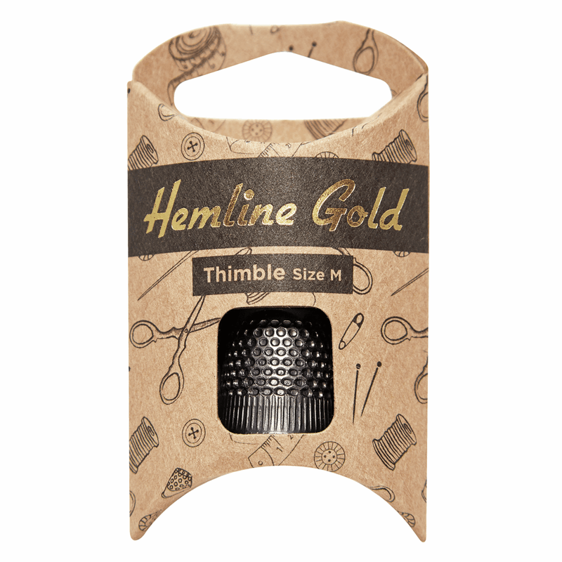 Load image into Gallery viewer, Hemline Gold Thimble: Premium Quality: Medium: Black
