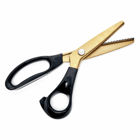 Scissors: Pinking Shears: 23.5cm/9.25in: Brushed Gold